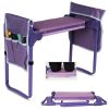 Widen Garden Kneeler and Seat Bench Folding Garden Workseat with EVA Foam Kneeling Pad and Dual Pouch