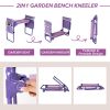 Widen Garden Kneeler and Seat Bench Folding Garden Workseat with EVA Foam Kneeling Pad and Dual Pouch