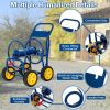 Garden Water Hose Reel Cart with 4 Wheels and Non-slip Grip