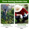 Adjustable Garden Hoe Handheld Stirrup Hula Hoe Scuffle Loop Hoe Gardening Weeder Cultivator Weeding Rake for Weeding/Loosening Soil