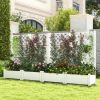 Outdoor Planter Box Self-Watering Raised Garden Bed Trellis with Water Level Indicator