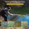 Floating Weed Landscape Rake with Foam Floats for Lawn Care and Pond