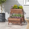 Yard Multi Usage Garden bed with Wooden Planter