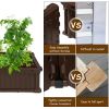 48 Inch Raised Garden Bed Planter for Flower Vegetables Patio