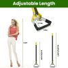 Adjustable Garden Hoe Handheld Stirrup Hula Hoe Scuffle Loop Hoe Gardening Weeder Cultivator Weeding Rake for Weeding/Loosening Soil