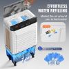 VEVOR Evaporative Air Cooler, Oscillating Swamp Cooler with Adjustable 3 Speeds, Portable Air Cooler for Indoor/Outdoor Use