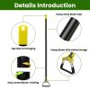 Adjustable Garden Hoe Handheld Stirrup Hula Hoe Scuffle Loop Hoe Gardening Weeder Cultivator Weeding Rake for Weeding/Loosening Soil