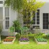 Yard Multi Usage Garden bed with Wooden Planter