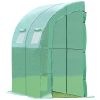 Wall-leaning Walk-in greenhouse- -Green